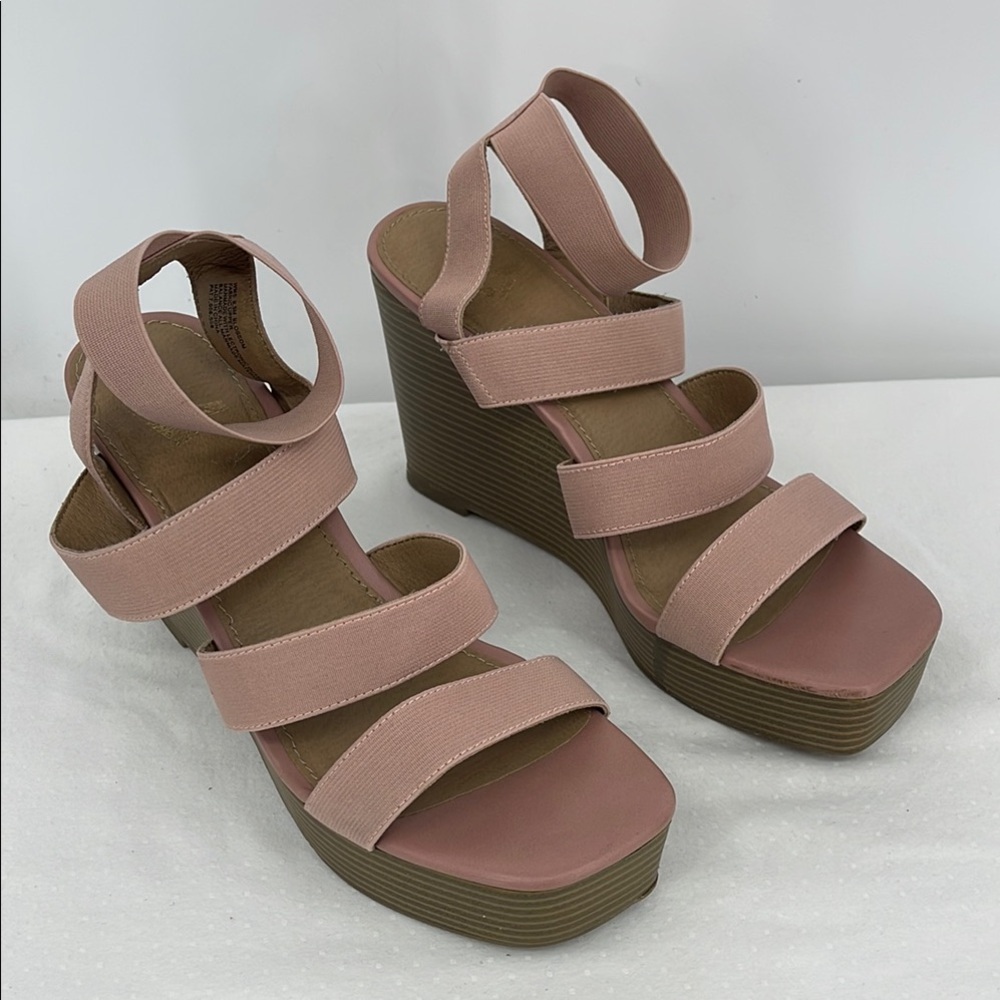REPORT BLOSSOM SIZE 9M Women's Pink Wedge Sandals